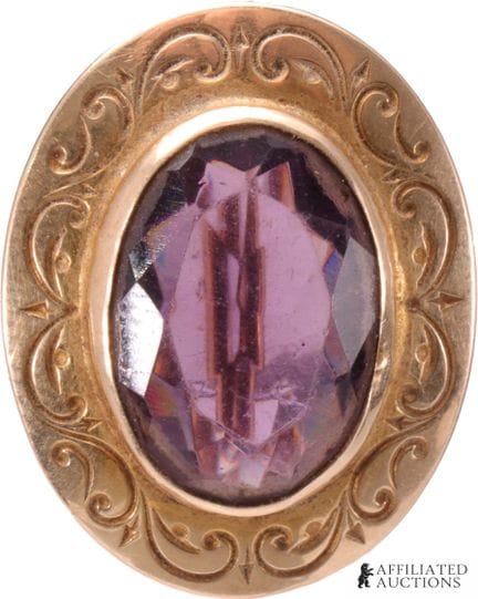 Broche ancienne en or 10 carats de style victorien