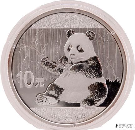 Pièce « Panda » en argent fin .999, 2017, Chine  P