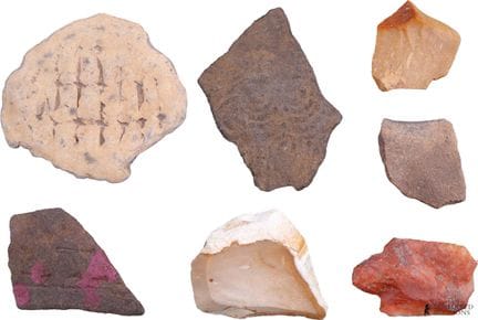 Fragments et pointes de flèches amérindiennes – Lo