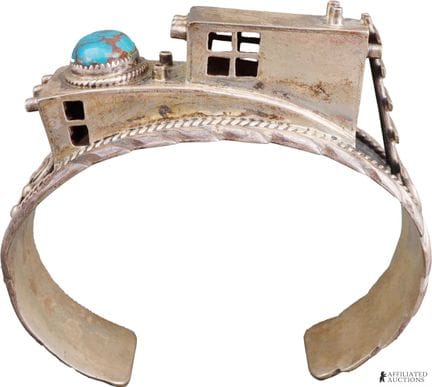 Bracelet en argent sterling .925, motif Pueblo, Gl
