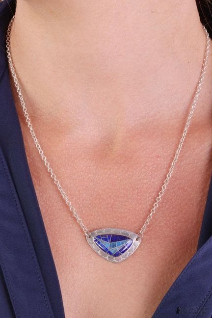 Pendentif en turquoise et lapis-lazuli du sud-oues