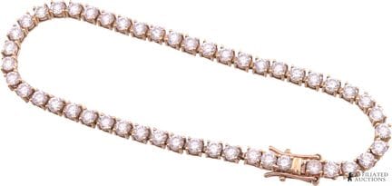 Bracelet tennis en or 10 carats et Diamonique  Bra