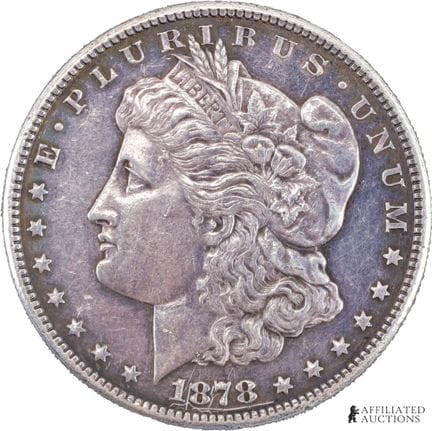 Pièce de 1 dollar Morgan en argent de 1878, marque