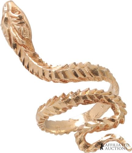 Bague « Snake Serpent » en or jaune 14 carats  Bag