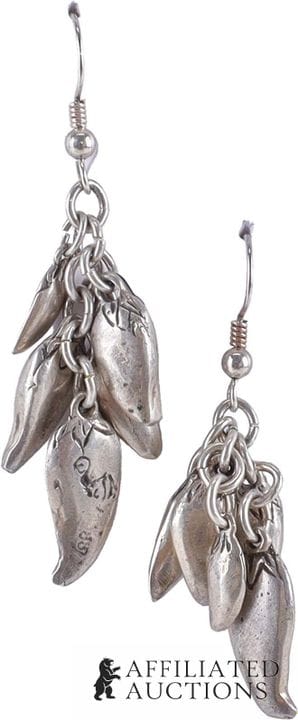 Boucles d'oreilles « Piments » en argent sterling 