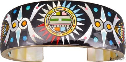 Bracelet manchette d'inspiration Zuni Glodove en o