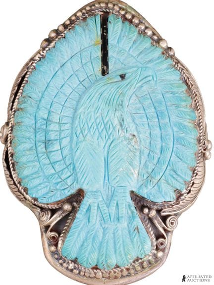 Bracelet Rosell « Aigle en turquoise » en argent 9