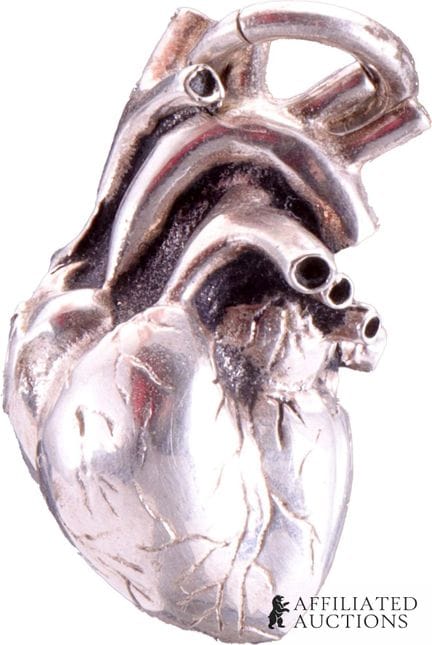 Pendentif en argent sterling en forme de cœur anat