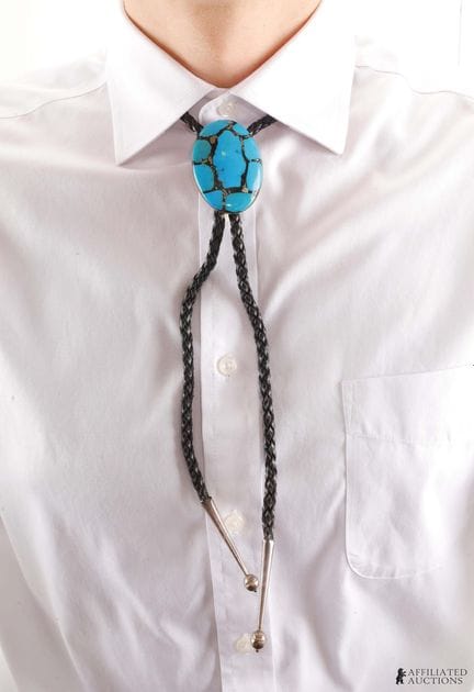 Cravate bolo « Southwest Native » en turquoise et 