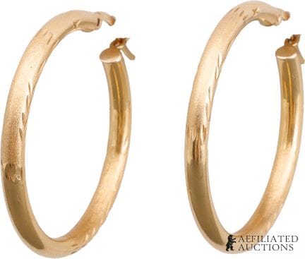 Boucles d'oreilles créoles en or 14 carats Arthur 