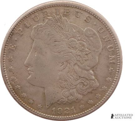 Pièce de 1 dollar Morgan 1921-S, 90 % d'argent  Un