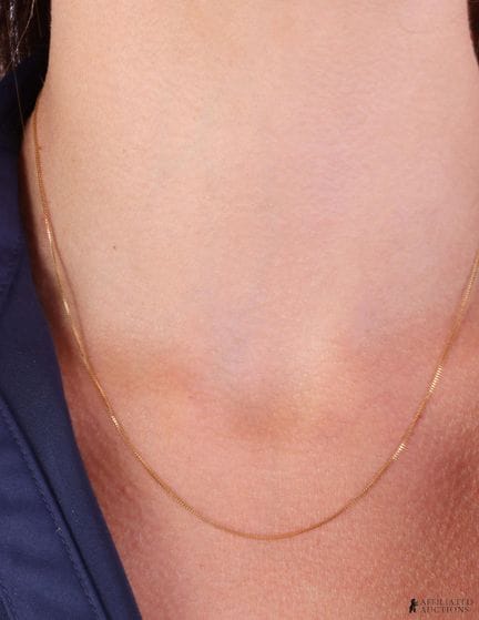 Collier à chaîne maille carrée en or 14 carats de 