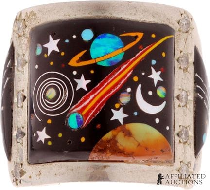 Bague Glodove en argent 925 avec mosaïque spatiale
