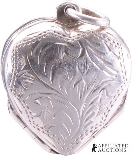 Médaillon en forme de cœur en argent sterling 925 