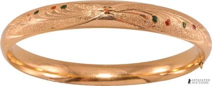 Bracelet victorien en or 14 carats avec émaux vari