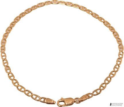 Bracelet à chaîne Figaro italienne en or 14 carats