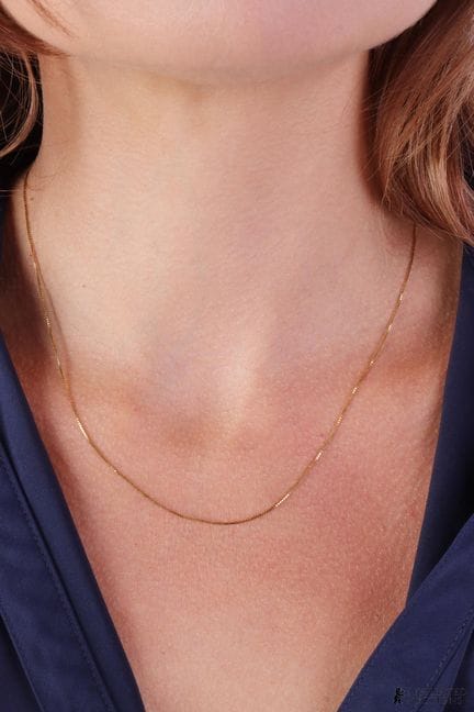 Collier à maillons carrés en or jaune 14 carats, 1
