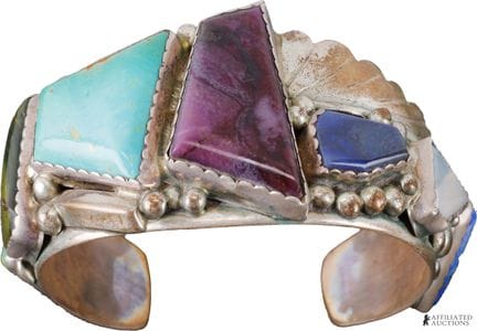 Bracelet Navajo du Sud-Ouest en argent 925, E &amp