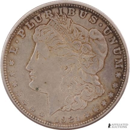 Pièce de 1 dollar Morgan 1921-D, 90 % d'argent  Un