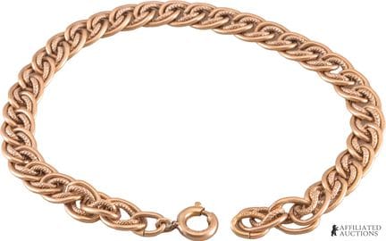 Bracelet antique victorien à double chaîne en or  