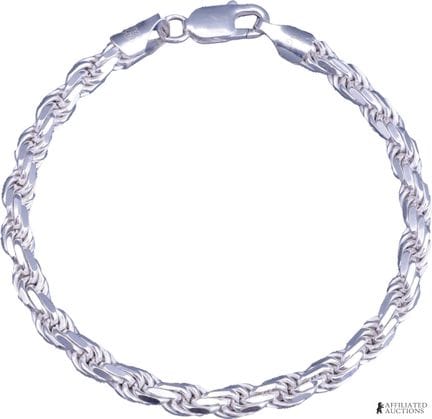 Bracelet à chaîne torsadée en argent sterling .925