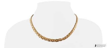Collier Tiffany à chaîne byzantine en or 14 carats