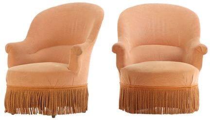 PAIRE DE FAUTEUILS REMBOURRÉS DE STYLE NAPOLÉON II