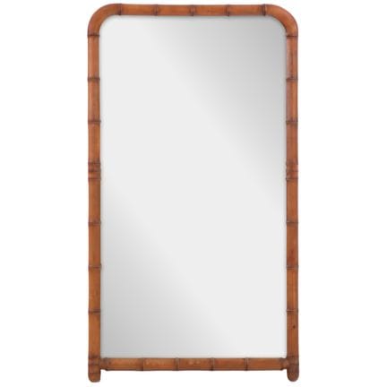 Miroir français en érable imitation bambou de 51",