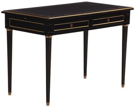 Bureau de style Louis XVI français en acajou noirc