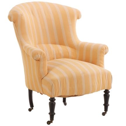 FAUTEUIL DE BIBLIOTHÈQUE TAPISSÉ DE STYLE NAPOLÉON