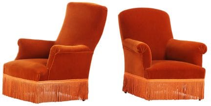 DEUX FAUTEUILS DE BIBLIOTHÈQUE FRANÇAIS DE STYLE N