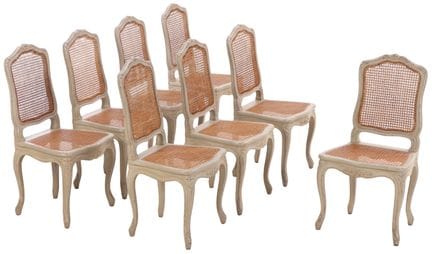 HUIT CHAISES DE SALLE À MANGER FRANÇAISES DE STYLE