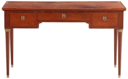 BUREAU FRANÇAIS EN ACJEN AVEC PLATEAU EN CUIR, À P