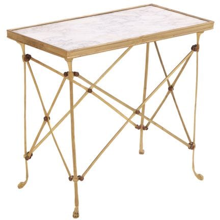 Tisch im neoklassizistischen Stil aus Bronze mit e