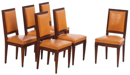 SIX CHAISES DE SALLE À MANGER EN ACJEN FRANÇAIS AV