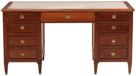 BUREAU DE TRAVAIL EN ACAJOU DE STYLE LOUIS XIV AVE