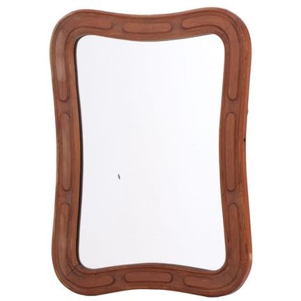 MIROIR DE CAMPAGNE EN PIN CONTINENTAL DE LA FIN DU
