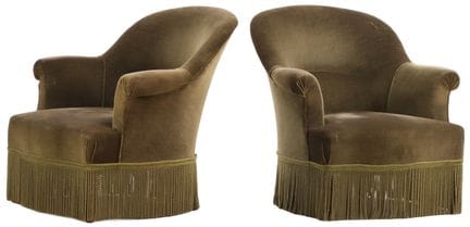 PAIRE DE FAUTEUILS REMBOURRÉS DE STYLE NAPOLÉON II