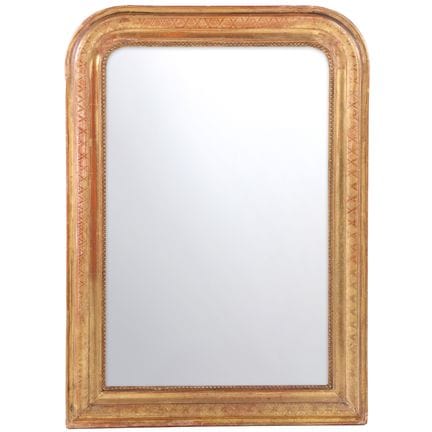 Miroir français Louis-Philippe en bois doré de 39"