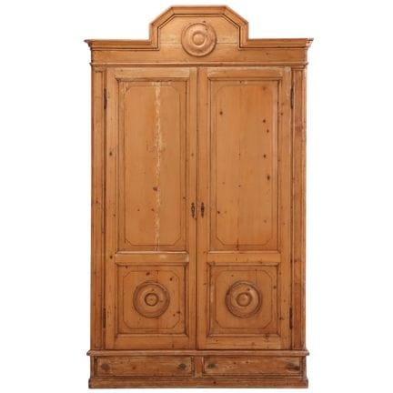 ARMOIRE À DEUX PORTES EN PIN SUÉDOIS DU XIXe SIÈCL