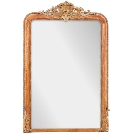Miroir français de style Louis XV en bois doré et 