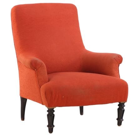 FAUTEUIL DE BIBLIOTHÈQUE TAPISSÉ DE STYLE NAPOLÉON