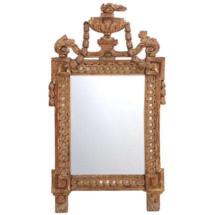 MIROIR FRANÇAIS EN BOIS DORÉ DU XVIIIe SIÈCLE, DOT