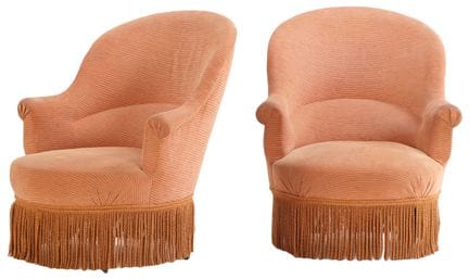 PAIRE DE FAUTEUILS REMBOURRÉS DE STYLE NAPOLÉON II