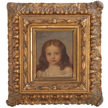 PORTRAIT D'UNE PETITE FILLE, HUILE SUR CUIVRE, ATT