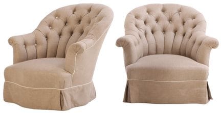 PAIRE DE FAUTEUILS DE SALON FRANÇAIS DE STYLE NAPO