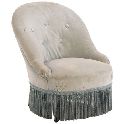 FAUTEUIL REMBOURRÉ FRANÇAIS DE STYLE NAPOLÉON III,