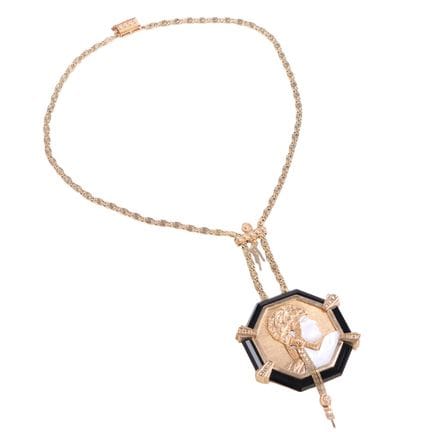 Collier ERTE « AVENTURINE » en diamant, nacre, ony