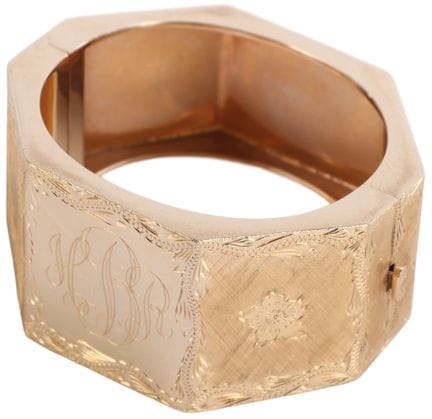 BRACELET OCTAGONAL EN OR ROSE 14 CARATS, AVEC MONO