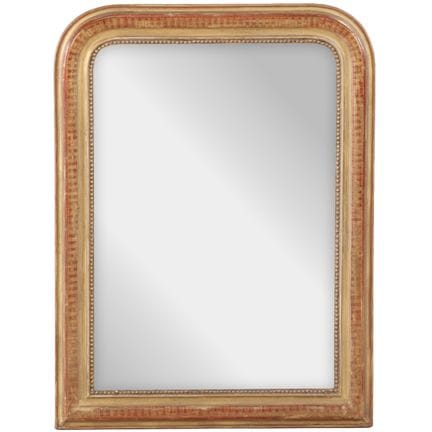 Miroir français Louis-Philippe en bois doré, 38", 